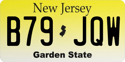 NJ license plate B79JQW