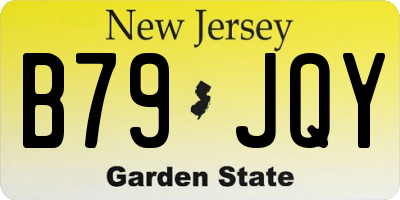 NJ license plate B79JQY