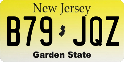 NJ license plate B79JQZ