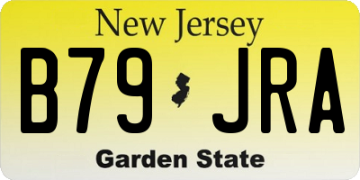 NJ license plate B79JRA