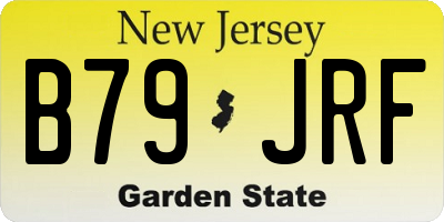 NJ license plate B79JRF