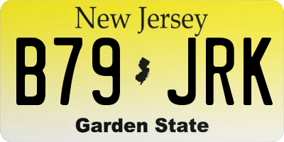 NJ license plate B79JRK