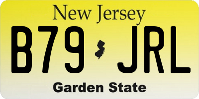NJ license plate B79JRL