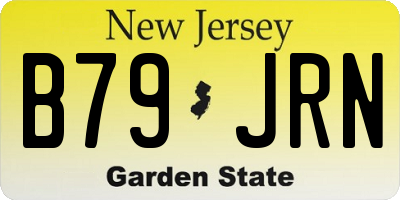 NJ license plate B79JRN