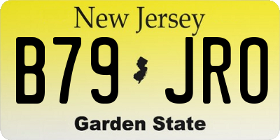 NJ license plate B79JRO