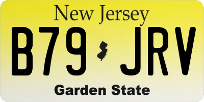 NJ license plate B79JRV