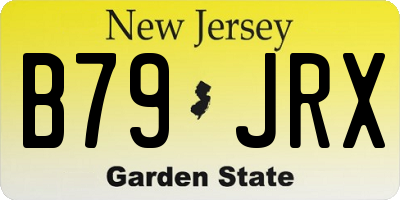 NJ license plate B79JRX