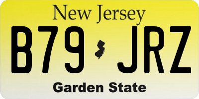 NJ license plate B79JRZ