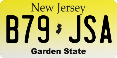 NJ license plate B79JSA