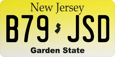 NJ license plate B79JSD