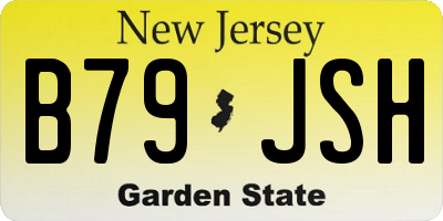 NJ license plate B79JSH