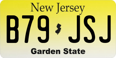 NJ license plate B79JSJ