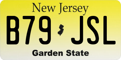 NJ license plate B79JSL