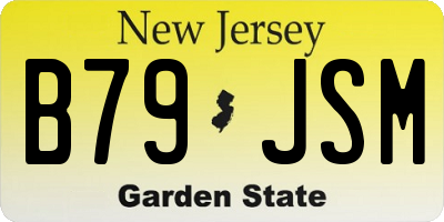NJ license plate B79JSM