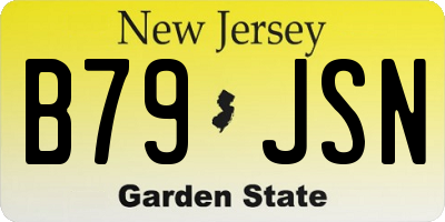 NJ license plate B79JSN