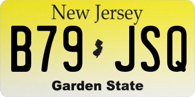 NJ license plate B79JSQ