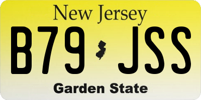 NJ license plate B79JSS