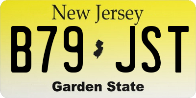 NJ license plate B79JST