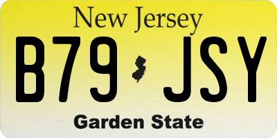 NJ license plate B79JSY