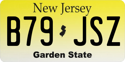 NJ license plate B79JSZ
