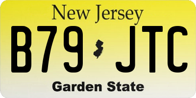NJ license plate B79JTC