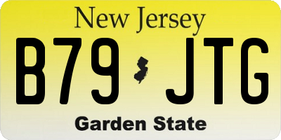 NJ license plate B79JTG