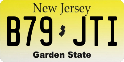 NJ license plate B79JTI