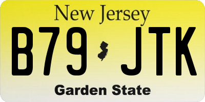 NJ license plate B79JTK