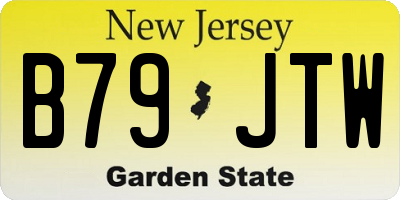 NJ license plate B79JTW