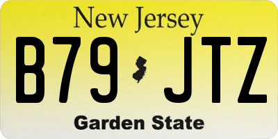 NJ license plate B79JTZ