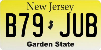 NJ license plate B79JUB