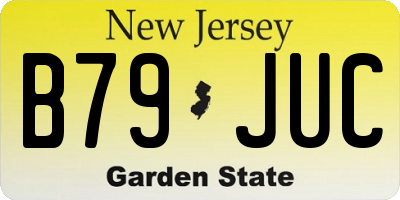 NJ license plate B79JUC