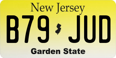NJ license plate B79JUD