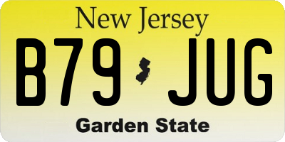 NJ license plate B79JUG
