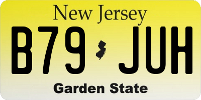 NJ license plate B79JUH