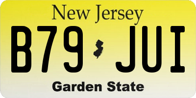 NJ license plate B79JUI