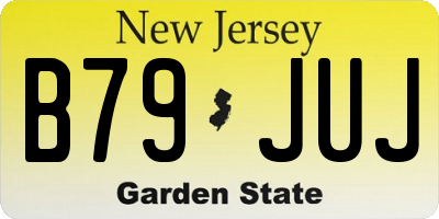 NJ license plate B79JUJ