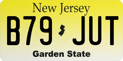 NJ license plate B79JUT