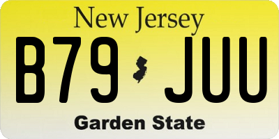 NJ license plate B79JUU