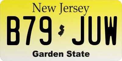 NJ license plate B79JUW