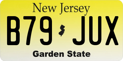 NJ license plate B79JUX
