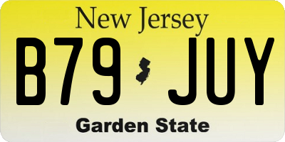 NJ license plate B79JUY