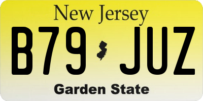 NJ license plate B79JUZ