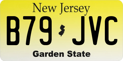 NJ license plate B79JVC