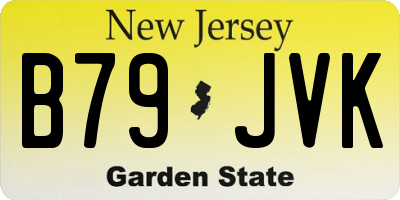 NJ license plate B79JVK