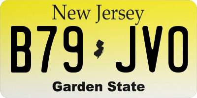 NJ license plate B79JVO
