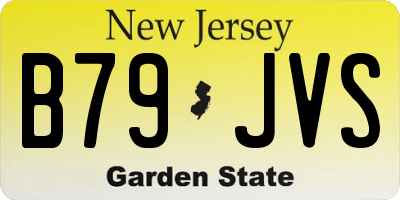 NJ license plate B79JVS