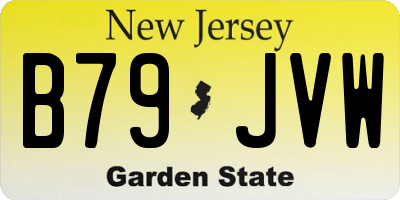 NJ license plate B79JVW