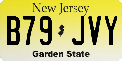 NJ license plate B79JVY