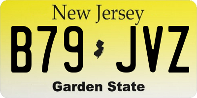 NJ license plate B79JVZ